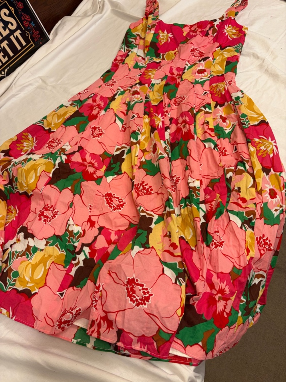 Talbots Floral Dress in Pink, Red, Yellow & Green